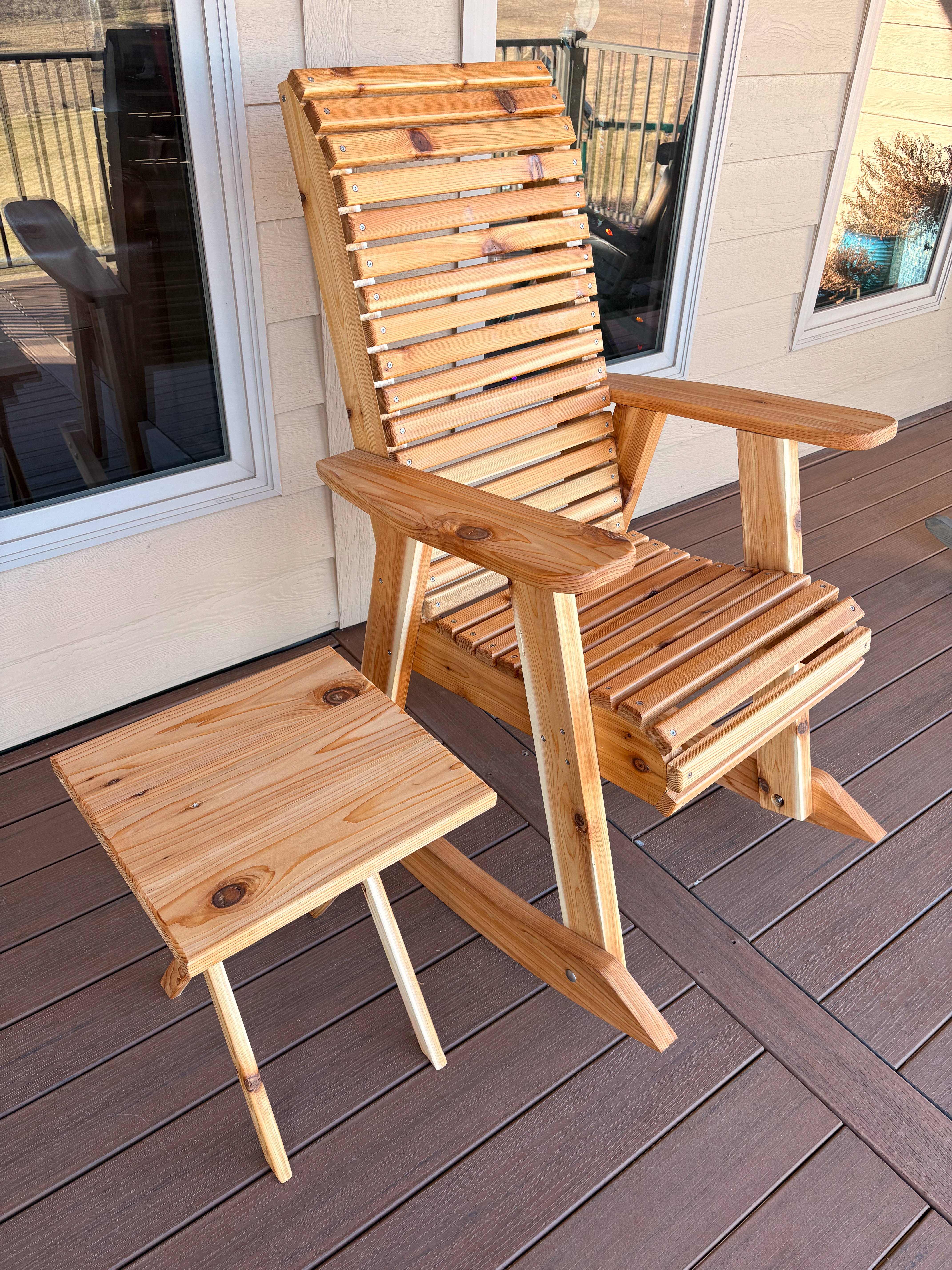 Rocking chair on the deck